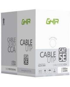 Bobina de cable Ghia GCB-044 CAT5E UTP 100 mts Color gris