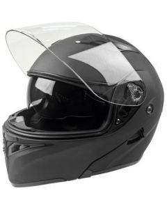 Casco Abatible Visera Doble Cara Completa para Moto MedianoNEGRO