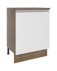 Mueble de Cocina Madesa Glamy 60 cm 1 Puerta Marrón/Blanco - Marron/Blanco