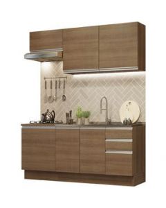 Cocina Integral 180cm Marrón Glamy Madesa 07 - Marron